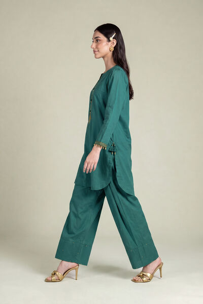 Embroidered | Cambric | Solid Teal Shalwar | AED 130.00