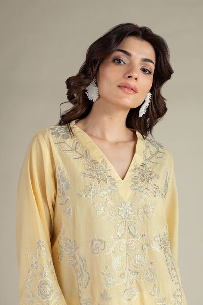 Embroidered | Cambric | Tailored 2 Piece | Top and Bottom | AED 250.00