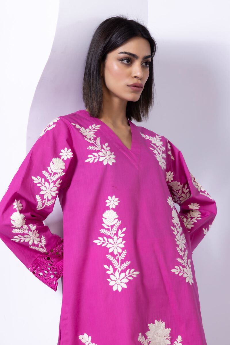 Embroidered | Crosshatch Poplin | Kurta | null