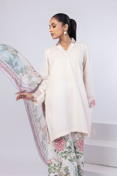 Embroidered | Dull Raw Silk | Kurta | AED 140.00