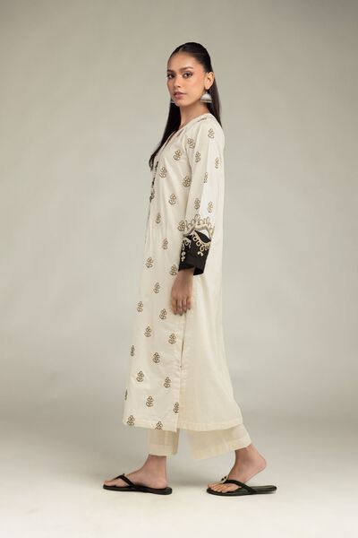 Embroidered | Cotton Dobby | Cotton Dobby Pants | AED 80.00
