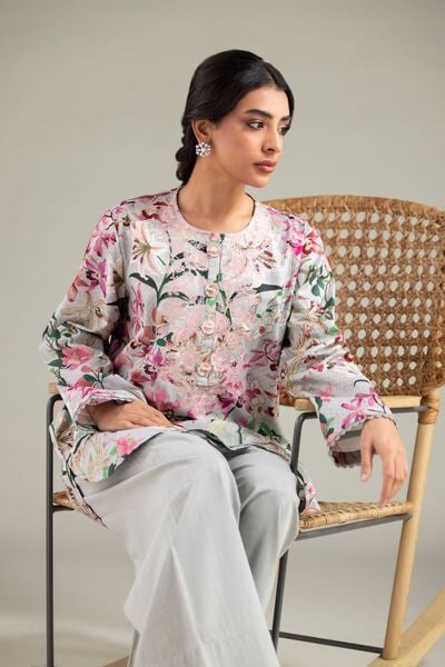 Embroidered | Textured Cotton | Kurta | AED 130.00