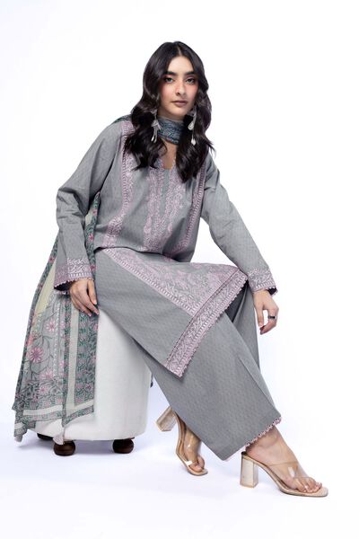 Embroidered | Cotton Dobby | Tailored 3 Piece | AED 300.00