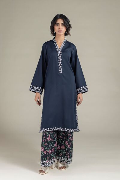 Embroidered | Textured Cotton | Pants | AED 60.00