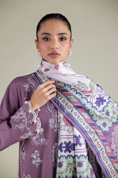 Embroidered | Polyester Silk | Geometric All-Season Dupatta | AED 50.00