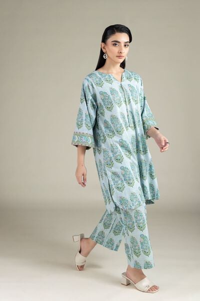 Printed | Heavy Textured Cotton | Pants | AED 70.00