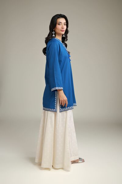 Embroidered | Cambric | Wide Leg Pants | AED 100.00