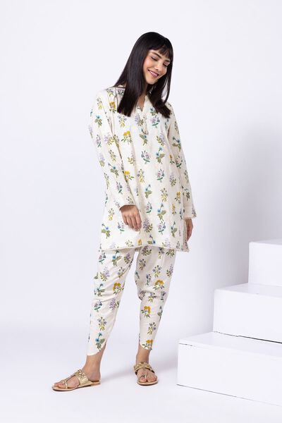 Printed | Crosshatch Poplin | Pants | AED 80.00