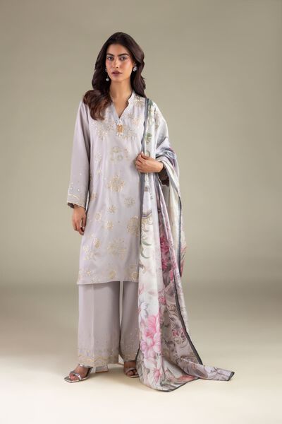 Embroidered | Raw Silk | Embroidered Pants | AED 39.00
