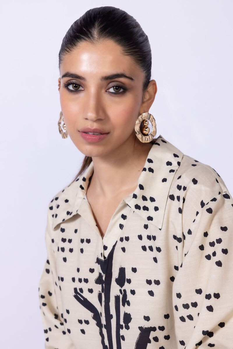 Printed | Dull Raw Silk | Blouse | AED 42.00