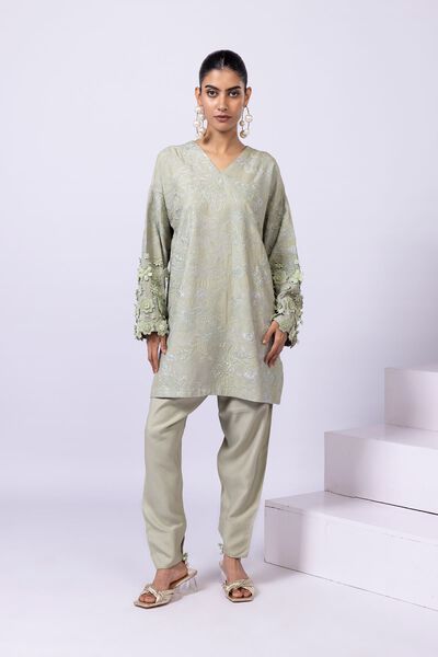 Embroidered | Viscose Oak Silk | Kurta | AED 144.00