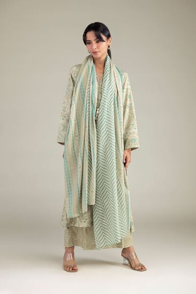 Lawn | Beige Lawn Dupatta | AED 130.00