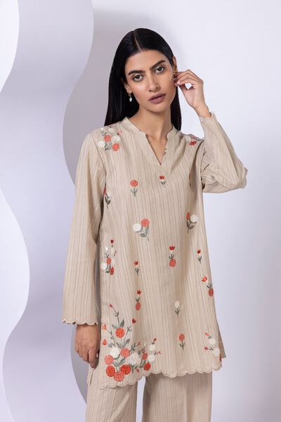 Embroidered | Leno | Kurta | AED 140.00