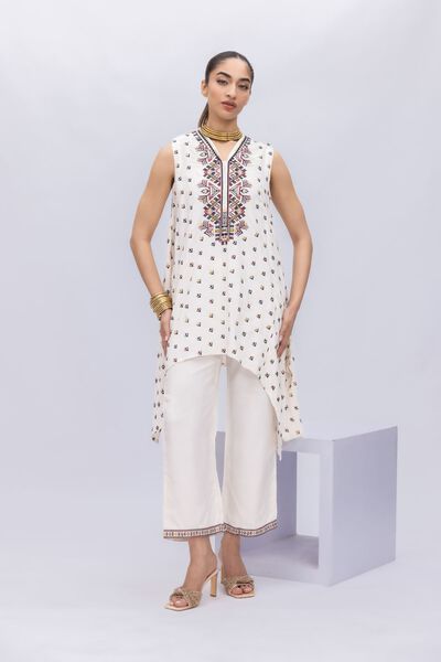 Embroidered | Russian Raw Silk | Pants | AED 46.00