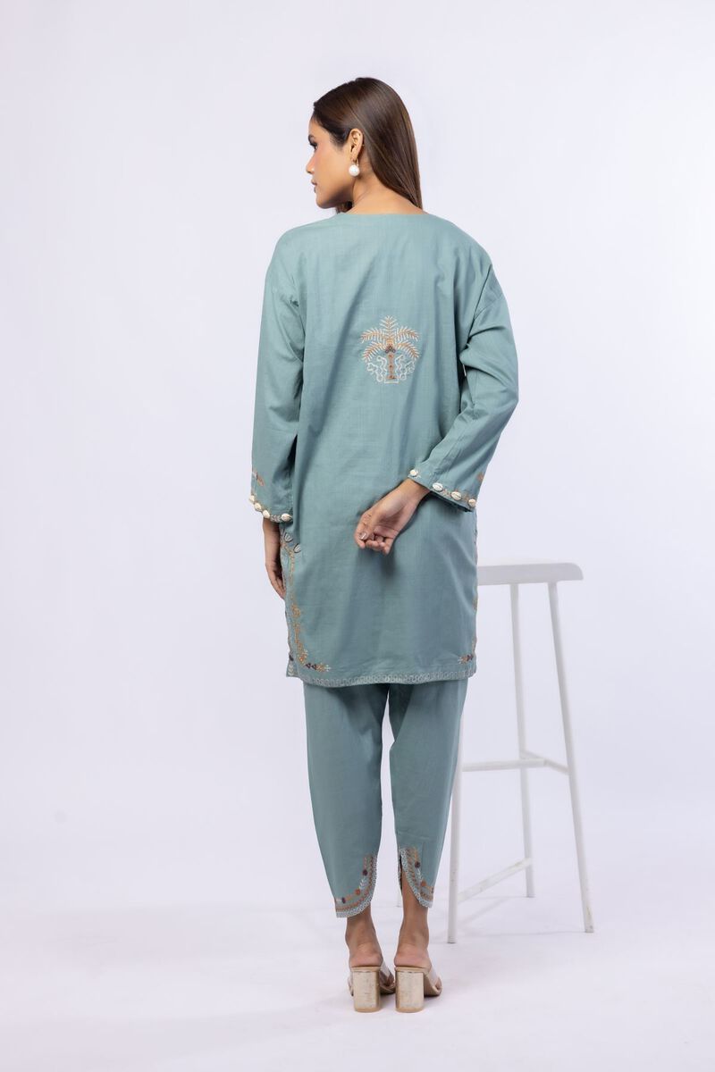 Embroidered | Crosshatch Poplin | Kurta | null