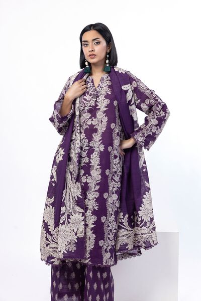 Printed | Light Khaddar | Tailored 3 Piece | AED 180.00