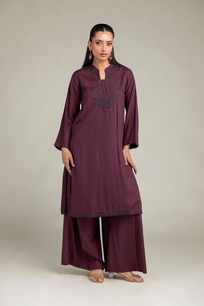 Dyed | Raw Silk | Solid Silk Pants | AED 130.00