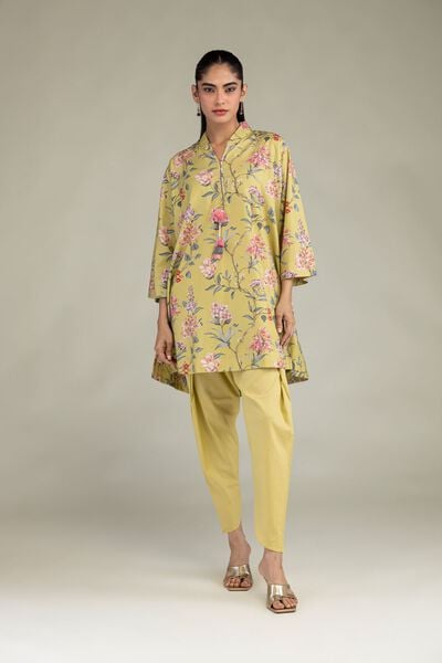 Printed | Cotton Viscose | Solid Yellow Shalwar | AED 130.00