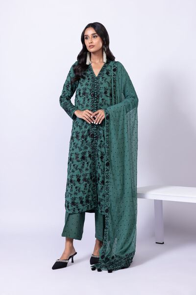 Embroidered | Polyester Crinkle Chiffon | Dupatta | AED 180.00