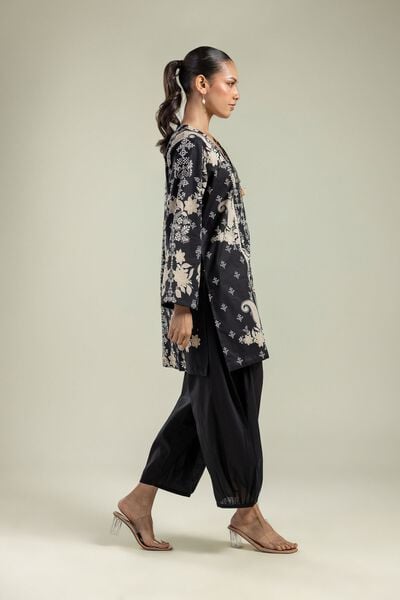 Printed | Cambric | Solid Black Shalwar | AED 80.00