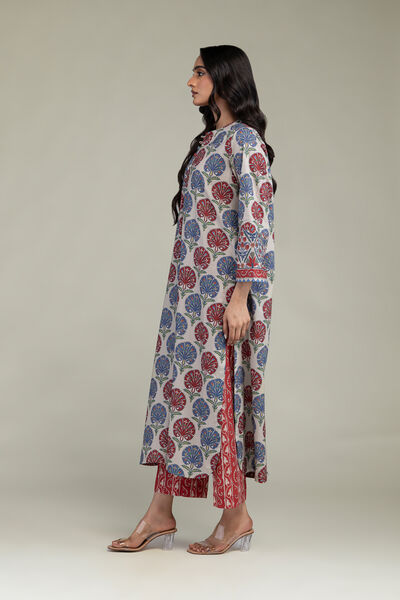 Printed | Cambric | Red Cambric Pants | AED 130.00