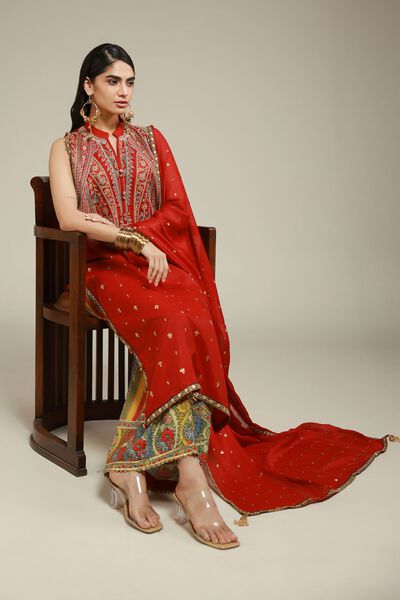 Embroidered | Raw Silk | 3 Piece Co-ord Set | AED 174.00