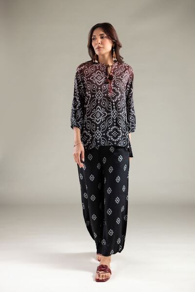 Embroidered | Viscose Crepe | Trousers | AED 60.00