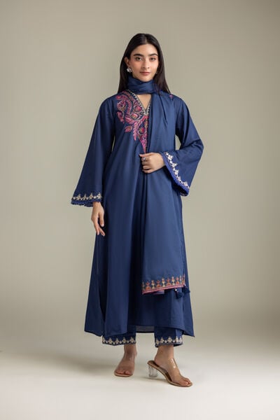 Embroidered | Cambric | V-Neck Cambric Kurta | AED 180.00