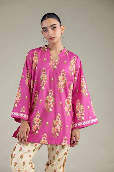 Printed | Cambric | Floral Cambric Kurta | AED 150.00