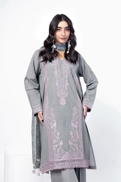 Embroidered | Cotton Dobby | Fabrics 3 Piece | AED 200.00