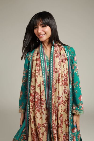 Embroidered | Lawn | Floral Lawn Dupatta | AED 80.00