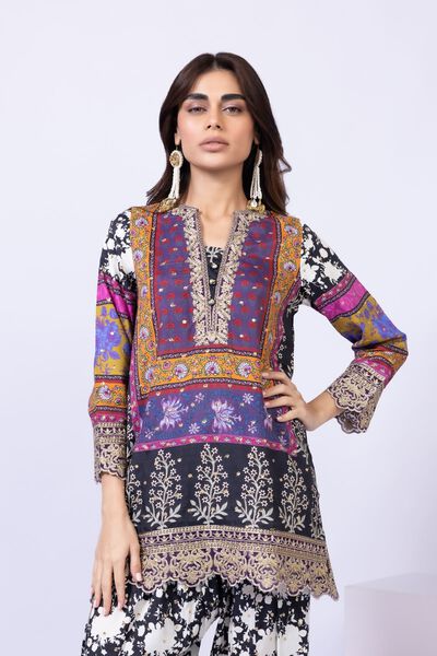 Embroidered | Russian Raw Silk | Kurta | AED 96.00