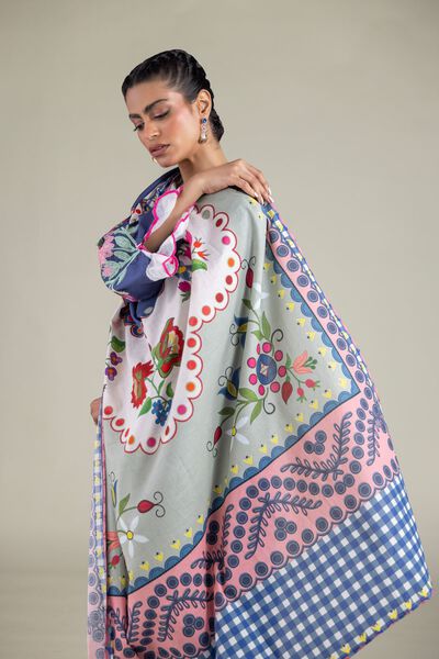 Embroidered | Textured Cotton | Geometric Dupatta | AED 100.00
