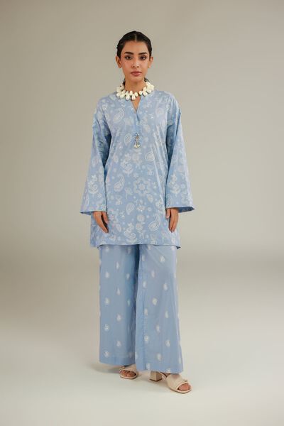 Cambric | Blue Cambric Pants | AED 100.00