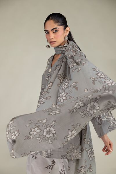 Embroidered | Lawn | Floral Lawn Dupatta | AED 80.00
