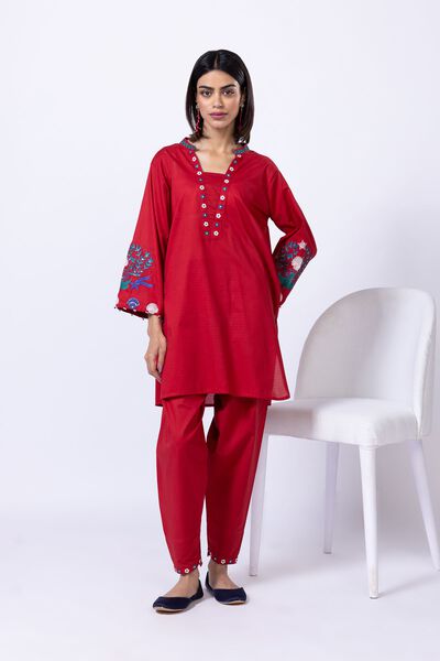 Embroidered | Cotton Dobby | Pants | AED 80.00