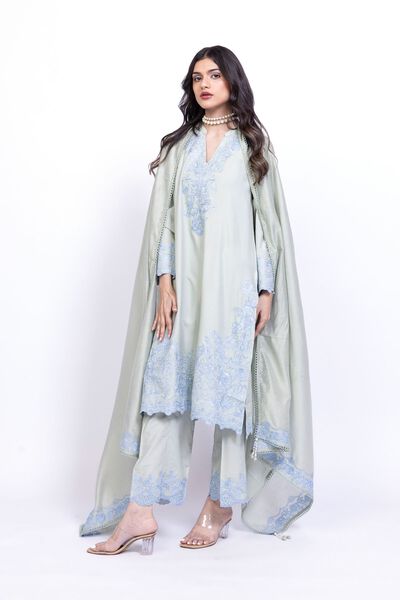 Embroidered | Cotton Net | Dupatta | AED 88.00