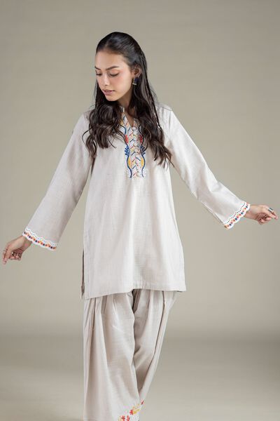 Embroidered | Heavy Textured Cotton | Kurta | AED 120.00