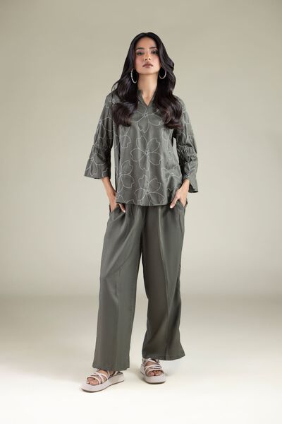 Embroidered | Viscose | Trousers | AED 40.00