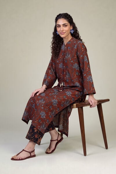 Printed | Light Khaddar | Long Khaddar Kurta | AED 150.00