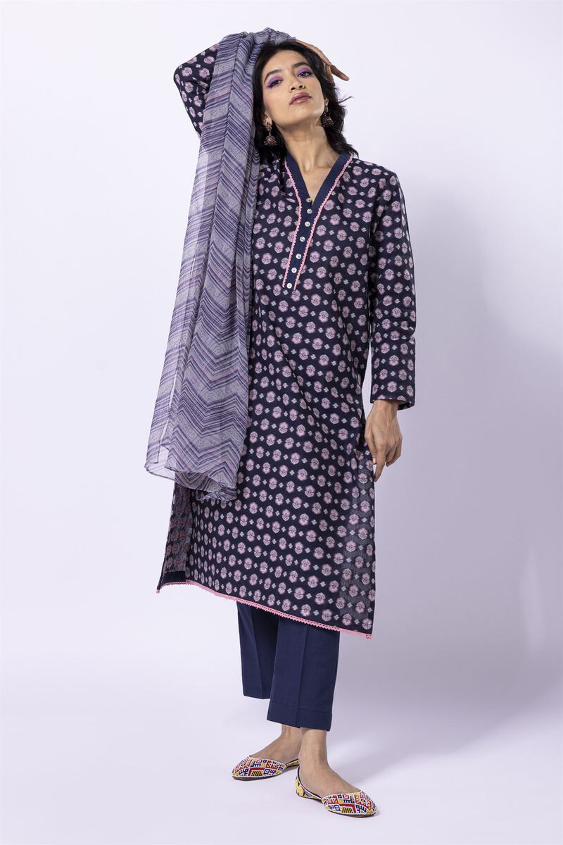 Dyed | Cotton Brosha Jacquard | Fabrics 3 Piece | null