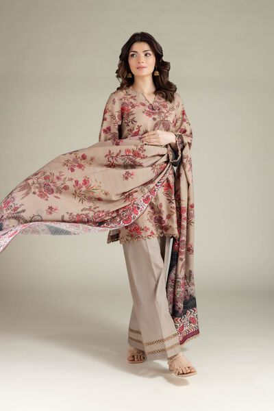 Printed | Mesuri Dobby | Tailored 3 Piece | AED 250.00