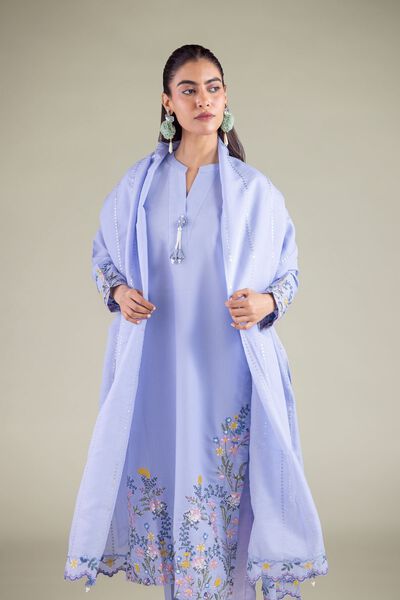 Embroidered | Mesuri | Floral Summer Dupatta | AED 75.00