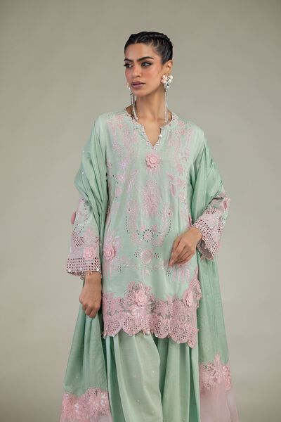 Embroidered | Raw Silk | 3-Piece Co-ord Set | AED 270.00