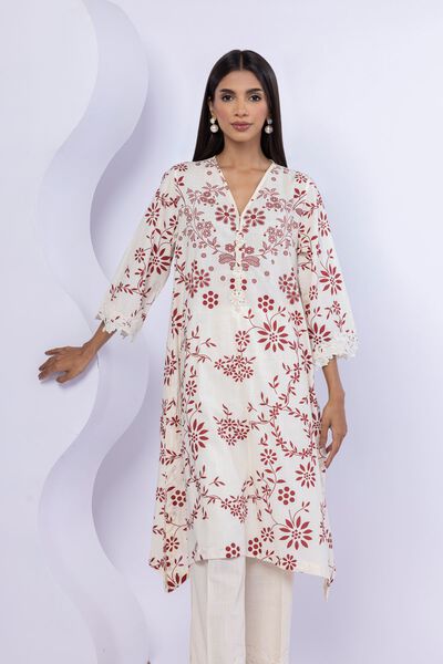 Embroidered | Crosshatch Poplin | Kurta | AED 120.00