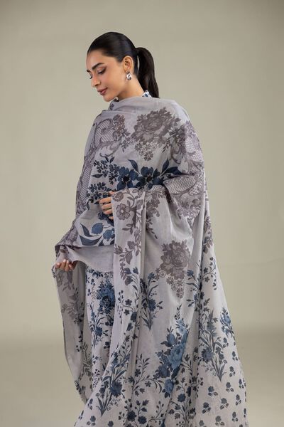 Printed | Lawn | Gray Lawn Dupatta | AED 80.00