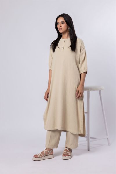 Dyed | Cheese Cloth | Kurta | AED 140.00