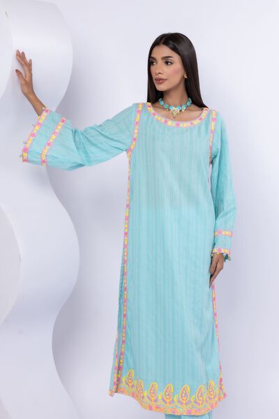Embroidered | Lurex Stripes | Kurta | AED 180.00