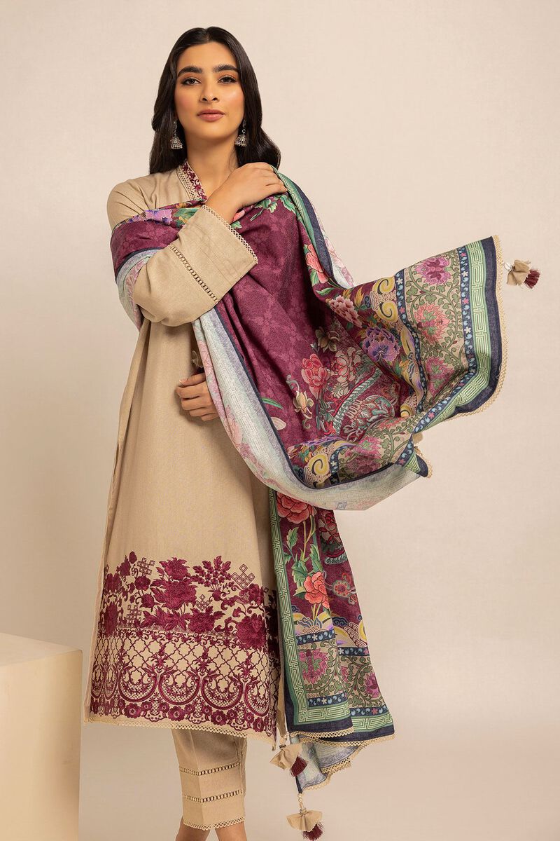 Embroidered | Karandi | Fabrics 3 Piece | null