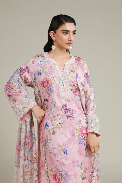 Printed | Satin | Fabrics 3 Piece | AED 200.00